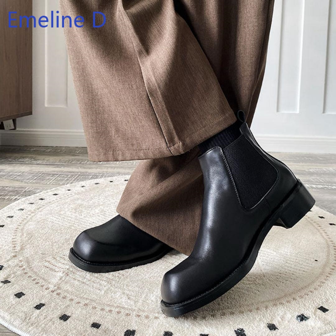 Men Square Toe Chelsea Boots E - Formal Men Daily Wear Footwear 评论和价格