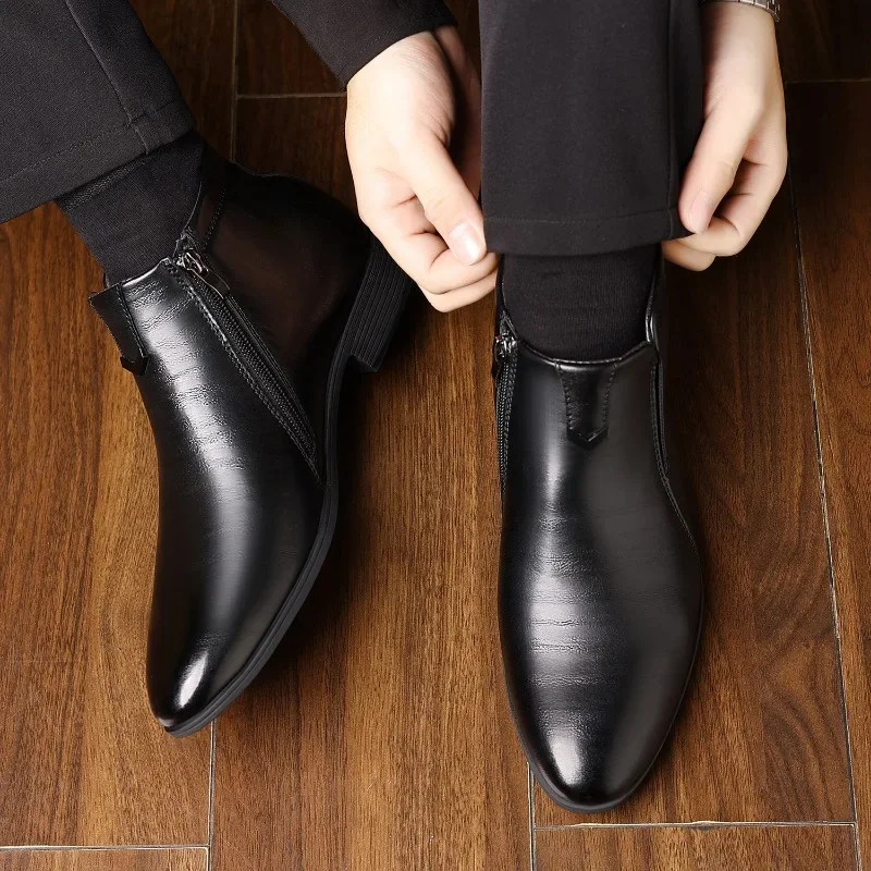 Luxury Mens Boots Fashion High - Men Formal Wear With Boots 评论和价格