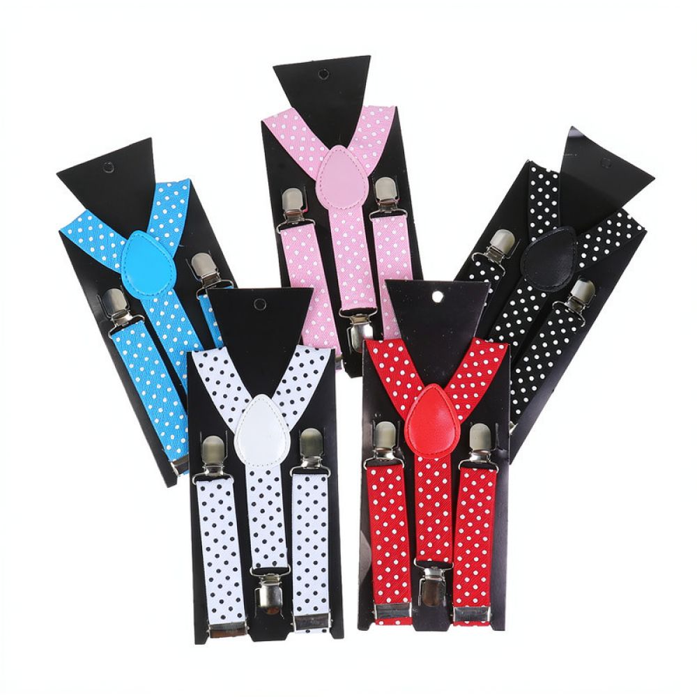 Stylish Polka Dot Elastic Susp - Men'S Formal Wear With Suspenders 评论和价格