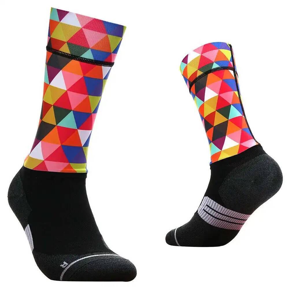 Vibrant Geometric Cycling Sock - Sock Garter Men 评论和价格