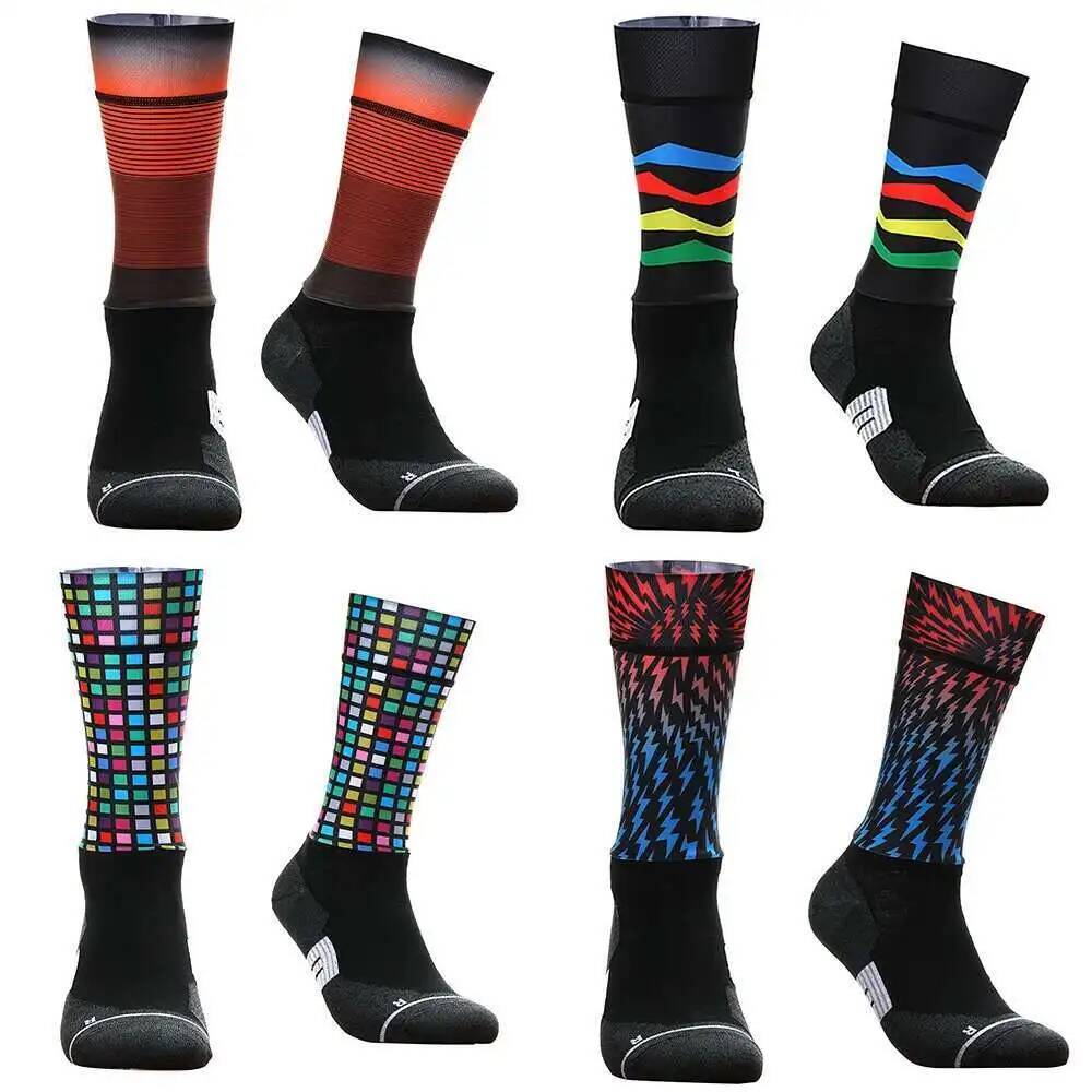 Vibrant Geometric Cycling Sock - Sock Garter Men 评论和价格